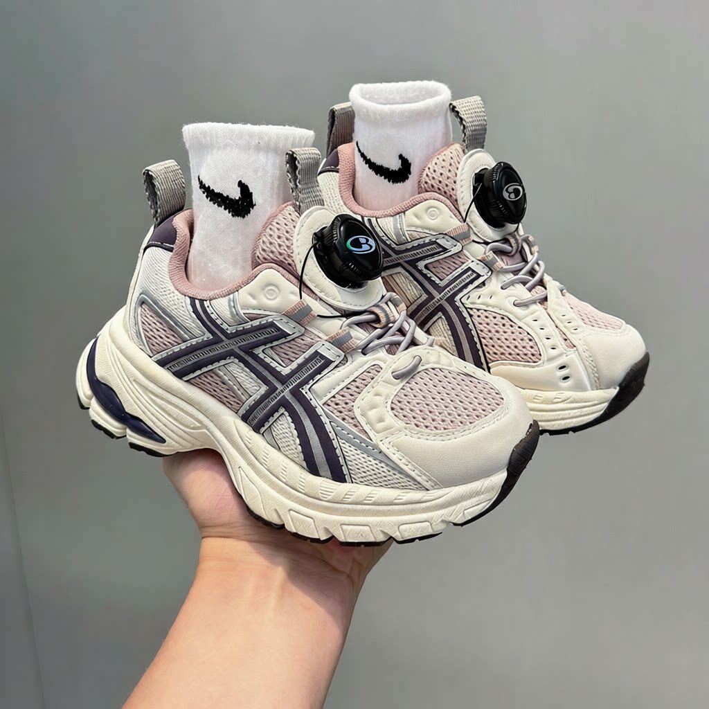 春秋季新款旋转扣运动鞋男童老爹鞋女童休闲鞋中大童百搭跑步鞋