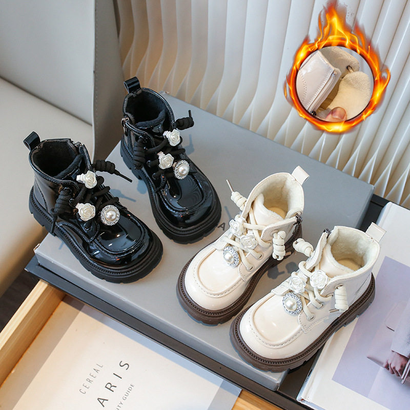 女童马丁靴2025秋冬新款儿童短靴洋气花朵公主皮靴女孩加绒棉靴潮,童鞋/婴儿鞋/亲子鞋,棉靴,淘宝优惠券,粉丝福利购,淘宝优惠卷
