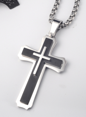 时尚2025新款钛钢十字架吊坠