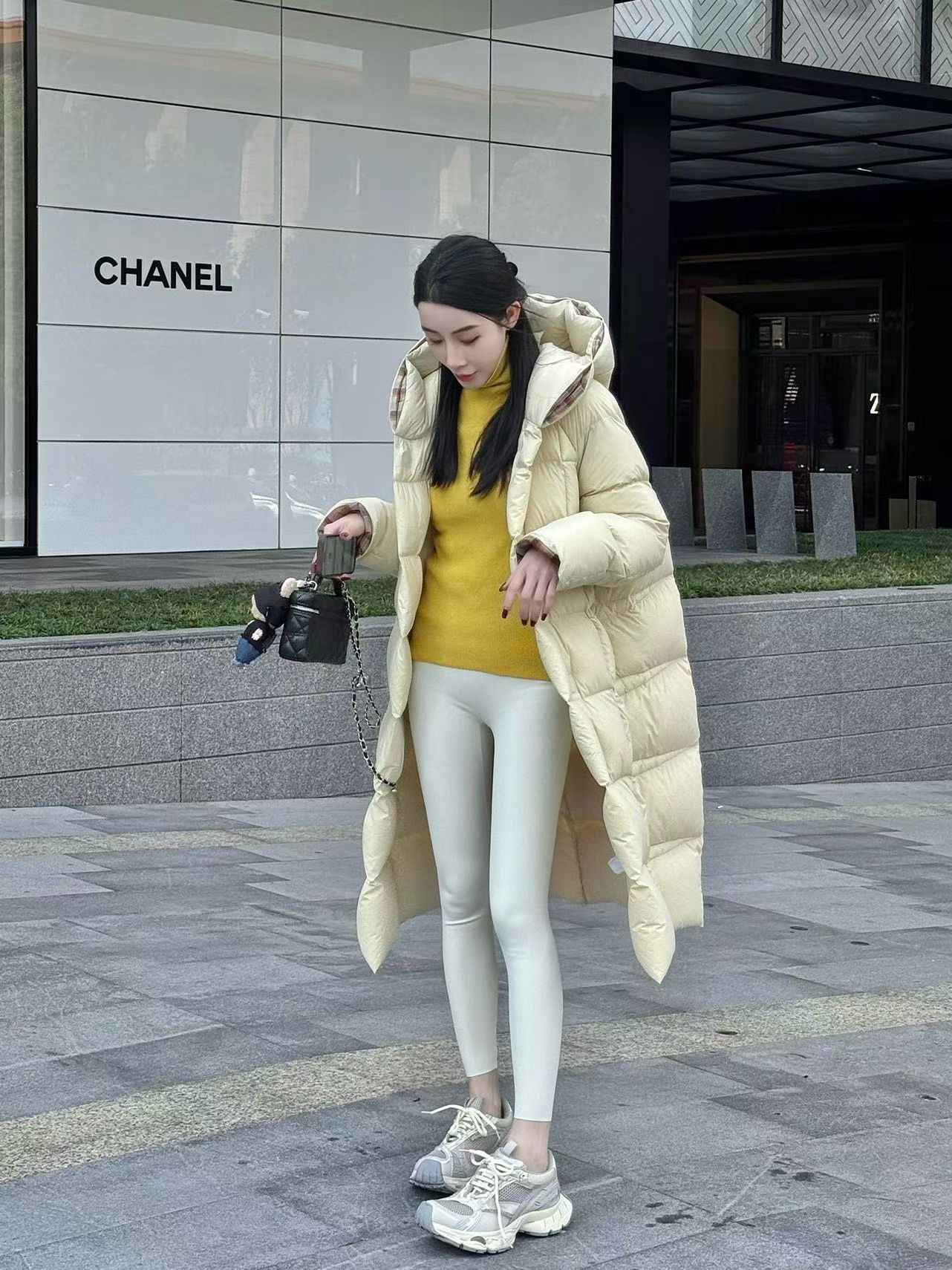 欧货爆款2025冬季新款时尚百搭韩版中长款90羽绒服保暖厚外套女潮