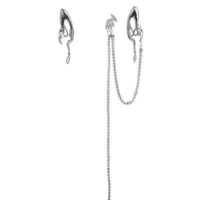 嘀咕家设计感不对称耳环精灵耳饰