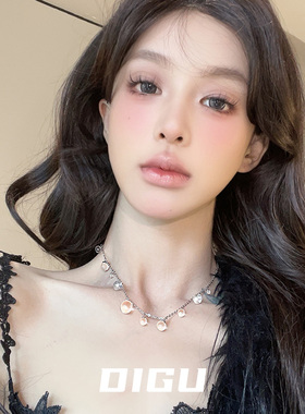 夏季轻盈水晶泡泡项链清新锁骨链