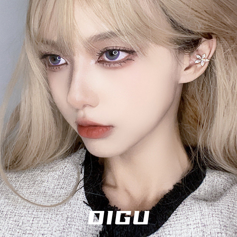 嘀咕家可爱花朵精致耳夹