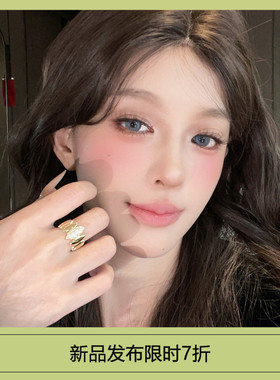 欧美复古金色夸张镶钻椭圆形戒指