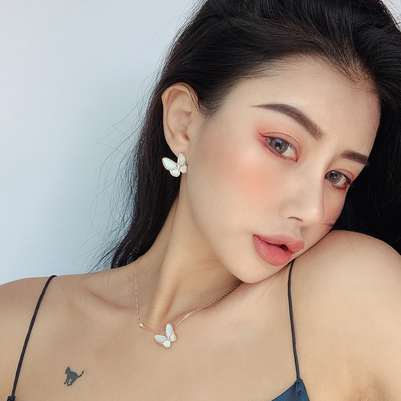 锆石贝母蝴蝶耳钉超仙耳饰女高级感气质夸张贝壳耳环韩国气质网红,饰品/流行首饰/时尚饰品新,耳环,淘宝优惠券,粉丝福利购,淘宝优惠卷