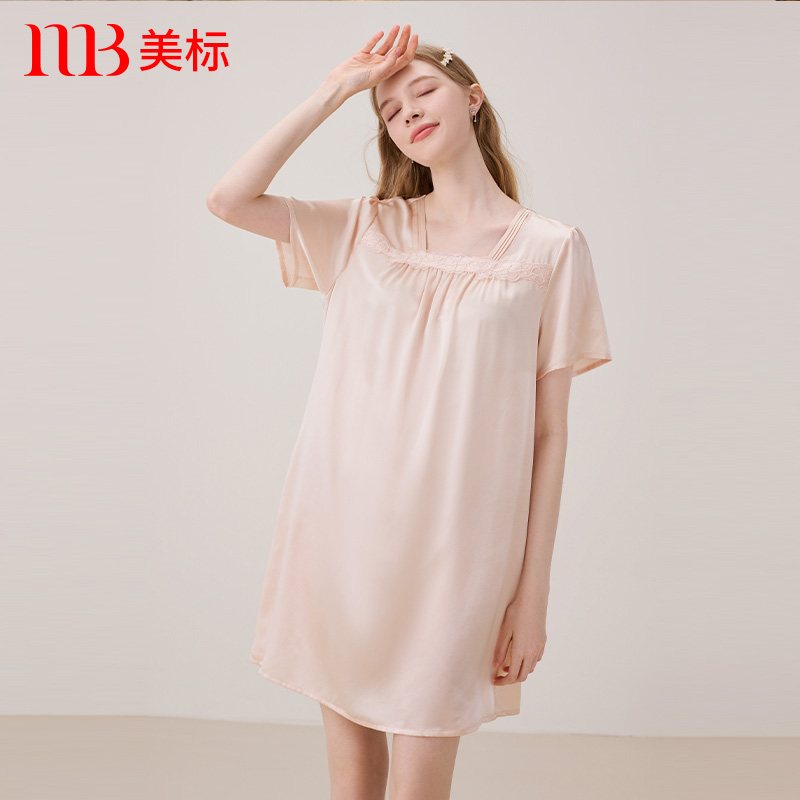 美标新款真丝睡裙女夏