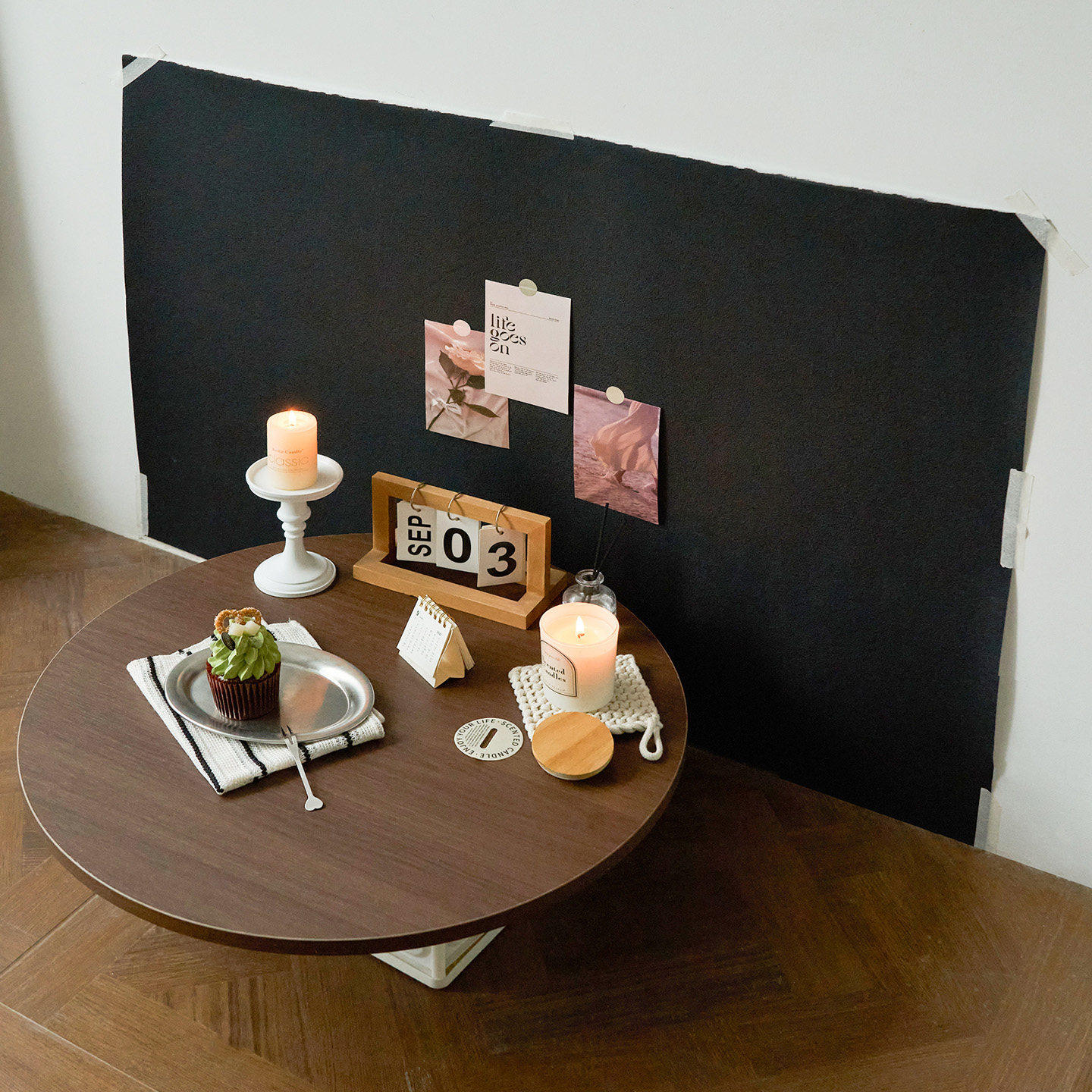 ins美食桌面背景板 木纹氛围感拍照神器高级感墙面背景布拍摄道具