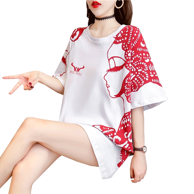 短袖t恤女夏季韩版小众中国风