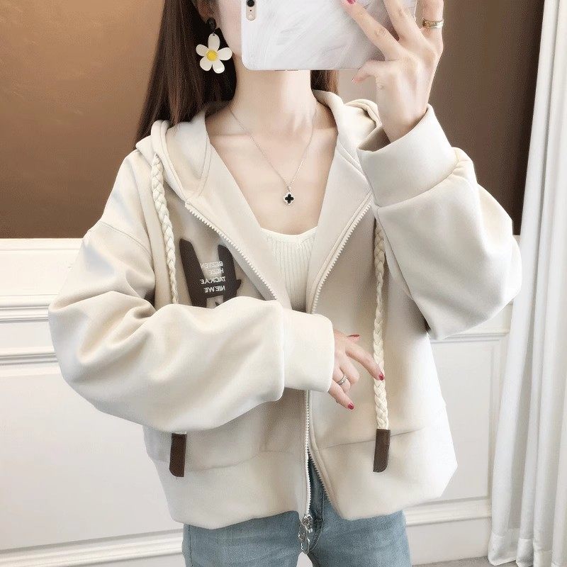 小个子前后印花外套女薄款