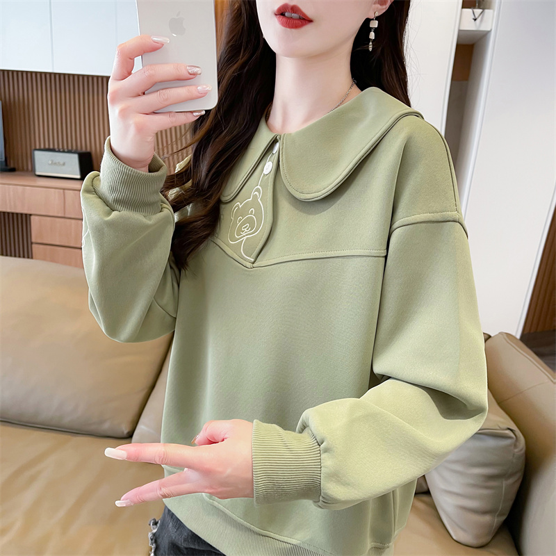 娃娃领卫衣女春秋薄款宽松