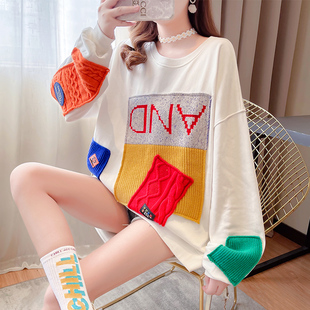 宽松bf慵懒风ins薄款 韩版 港风chic上衣外套潮 卫衣女春秋季 早秋装