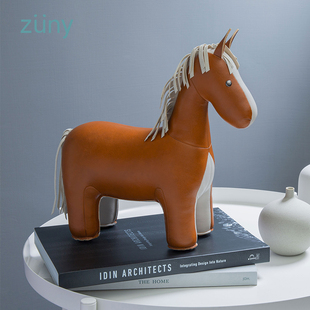 正品 饰品 台湾Zuny书档可爱小马桌面摆件马年送礼创意书桌纸镇装