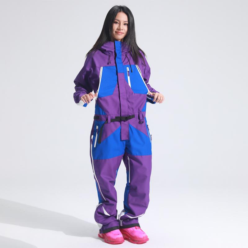 25年新款连体滑雪服加厚