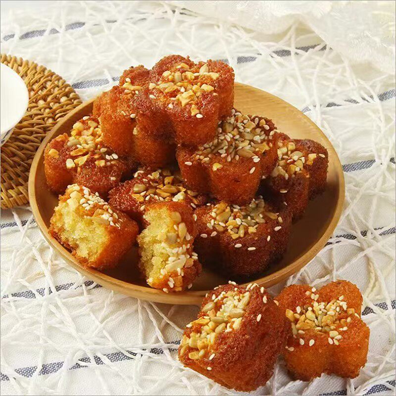 四川特产舌尖美食中江八宝油糕好吃的传统手工糕点点心小吃甜零食