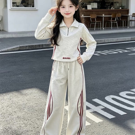 女童运动套装秋装2026新款洋气儿童时髦休闲春秋款休闲韩版两件套