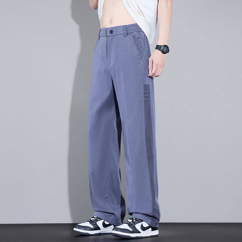莱赛尔天丝牛仔裤男士夏季薄款直筒宽松垂感长裤休闲阔腿裤主推