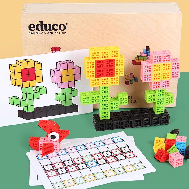 百变3D创意积木盒儿童拼装玩教具