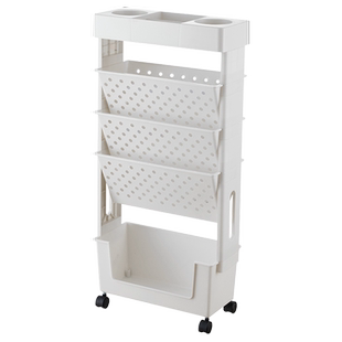 课桌旁收纳架学生书桌边放书架可移动阅读架儿童绘本架教室置物架