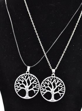 速卖通爆款欧美许愿树生命树项链吊坠 镂空合金发财树项链