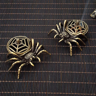 【跨境热销】TEMU SHEIN复古创意蜘蛛镂空香炉塔香锥小祥云香薰炉