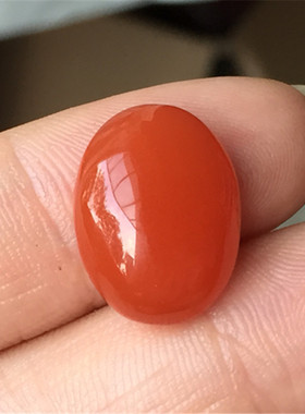 16.78*12.78MM天然四川联合南红玛瑙戒面 樱桃红玉石戒指