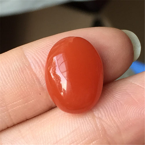 16.78*12.78MM天然四川联合南红玛瑙戒面 樱桃红玉石戒指