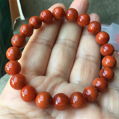 凉山九口料南红柿子红火焰红手链手串