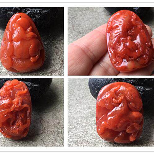 特价天然凉山南红玛瑙十二生肖鼠牛虎兔龙蛇马羊猴鸡狗猪吊坠235