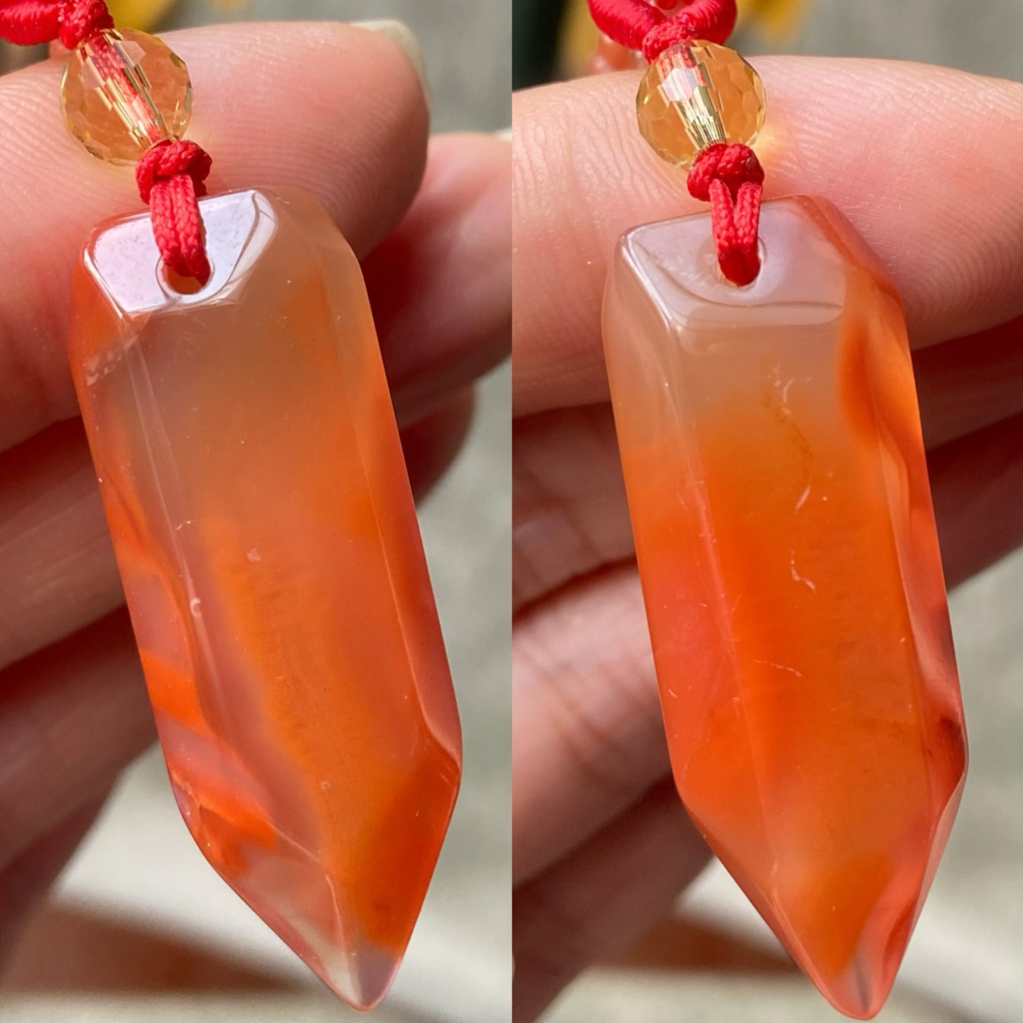 天然川料南红玛瑙 樱桃红冰飘随形吊坠 diy 毛衣链长款项链