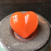 天然川料南红玛瑙火焰红屁桃爱心挂饰项坠121