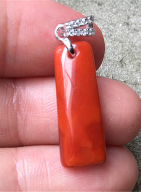 微瑕疵天然九口满色满肉南红玛瑙无事牌吊坠diy挂件