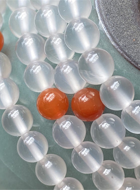 5mm天然川料南红玛瑙手串荔枝 冻冰飘玉石圆珠手链
