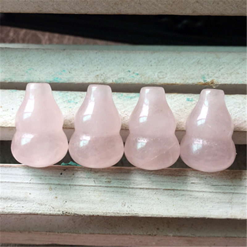 粉晶葫芦 天然马达加斯加马粉葫芦散珠 粉晶葫芦贯穿孔背云diy369