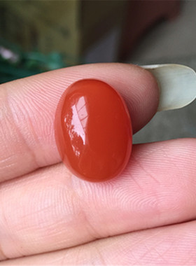 16.74*12.1MM 天然四川联合南红玛瑙戒面 樱桃红玉石戒指
