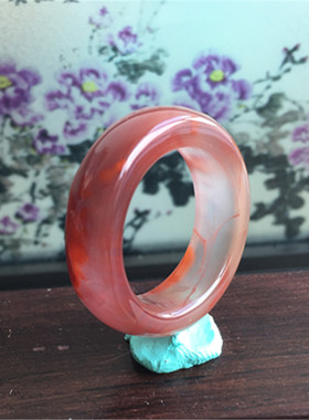 天然川料南红玛瑙指环 冰飘特色扳指戒指20.09mm内径