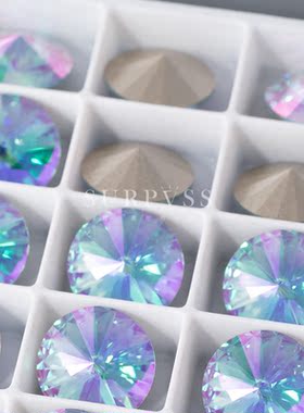 进口奥地利华子水晶1122卫星石ss39发饰美甲饰品diy贴钻配件幻彩