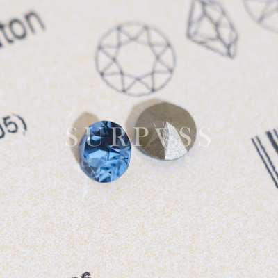 正品奥钻奥地利水晶美甲1088尖底圆钻娃娃公仔DIY堆钻1405淡牛仔