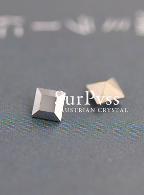 正品奥地利奥钻4428尖底方形水晶美甲饰品DIY贴钻堆钻 LTCH金属银