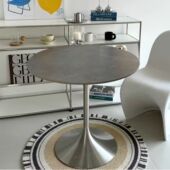 包邮 户外阳台圆桌甜品奶茶店岩板洽谈咖啡西餐厅饮品小吃休闲商用