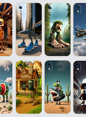 vivoY91手机壳y91c国外山海经木棍人通通哥直边软壳V1818CA卡通vivi磨砂全包边防摔软胶保护套潮流新款全包潮