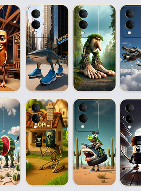 vivoY12手机壳V2317A国外山海经木棍人通通哥直边软壳v23l7a防摔viv0y12新款软胶保护套潮流磨砂卡通全包边潮