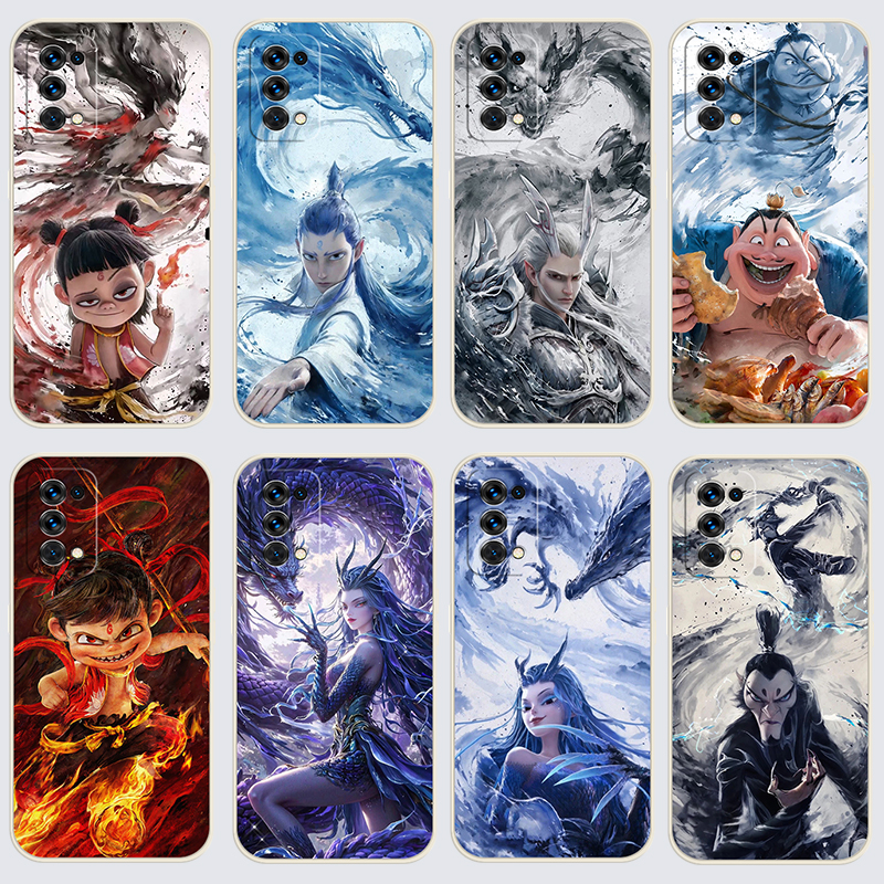 OPPOReno5k手机壳opreno5k哪吒之魔童闹海直边软壳0PP0Ren05k硅胶Ren05kpr0防摔PEGM10保护套全包女时尚超薄