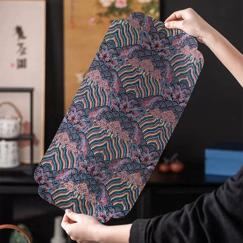 茶巾桌垫茶席双面茶具吸水中式防水茶桌干泡茶垫桌垫布艺杯垫茶台