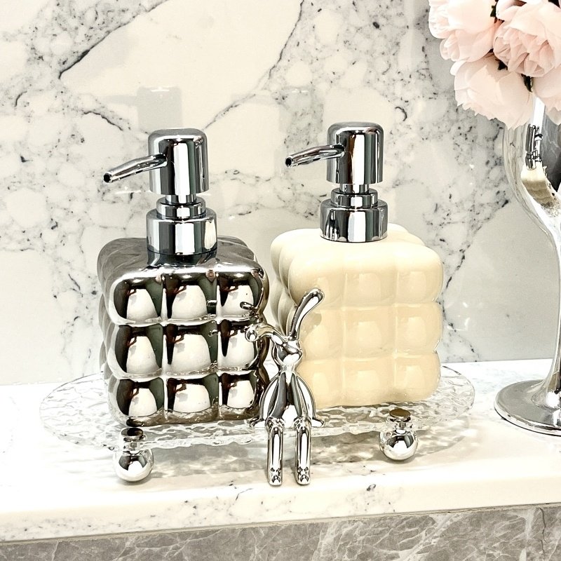 洗发水沐浴露分装瓶高级新款陶瓷洗手液瓶浴室卫生间按压式空瓶