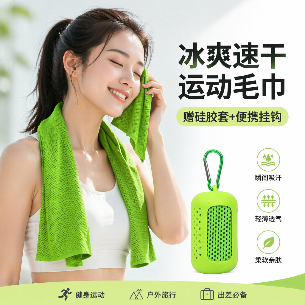 健身毛巾吸汗速干超强吸水运动游泳专用户外便携隔脏洗澡手腕擦汗