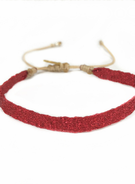 现货西班牙Guanabana 100%手工编织本命年红绳手链13-26cm