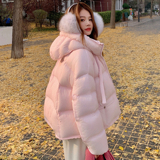 25冬新蕾丝花边设计感三色90绒连帽短款羽绒服170-6807-P385-K568，女装羽绒服，浙宝170