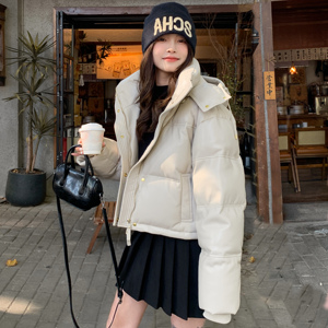 现货 24冬  蛋白皮短款可拆连帽羽绒服 170A-2368-P305-K458图片