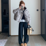 25冬新碎花短款立领50绒羽绒服170-2587-P275-K408，女装羽绒服，浙宝170