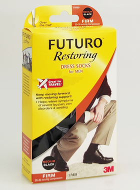 正品3m FUTURO护多乐弹力护袜 小腿袜 舒适抗疲劳 运动护具71035